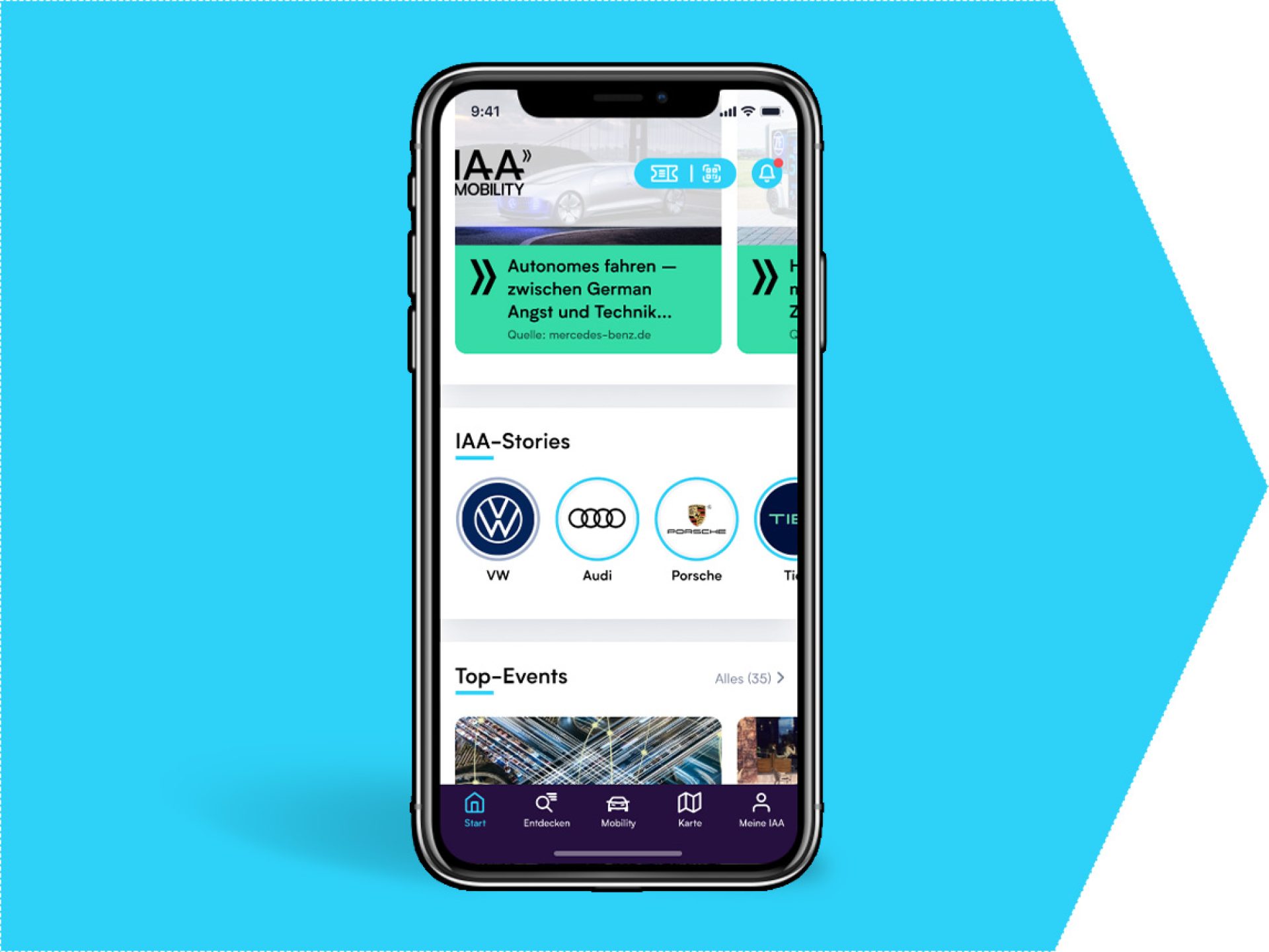 Story on the home screen
