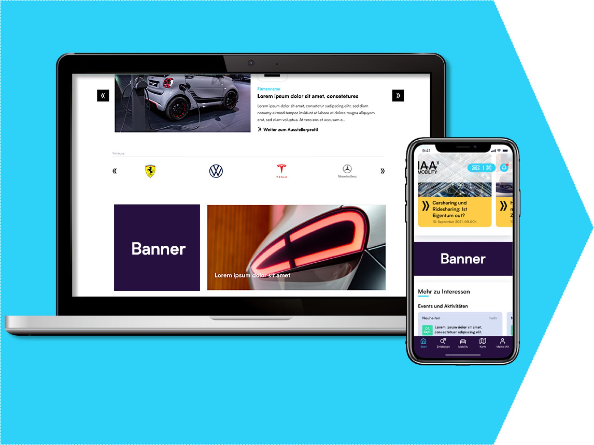Banner on the home page