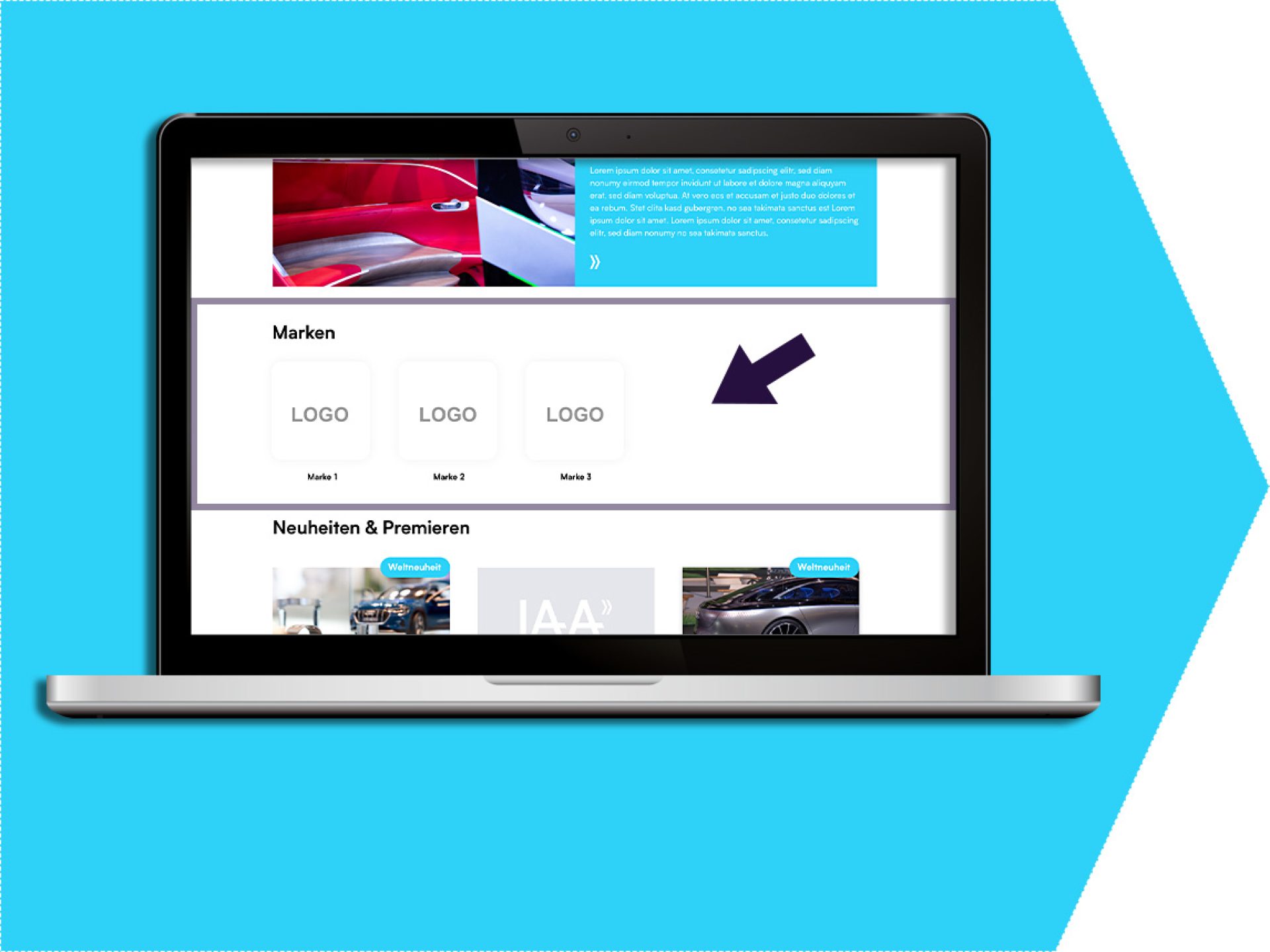 Brand logos on your exhibitor profile (online)