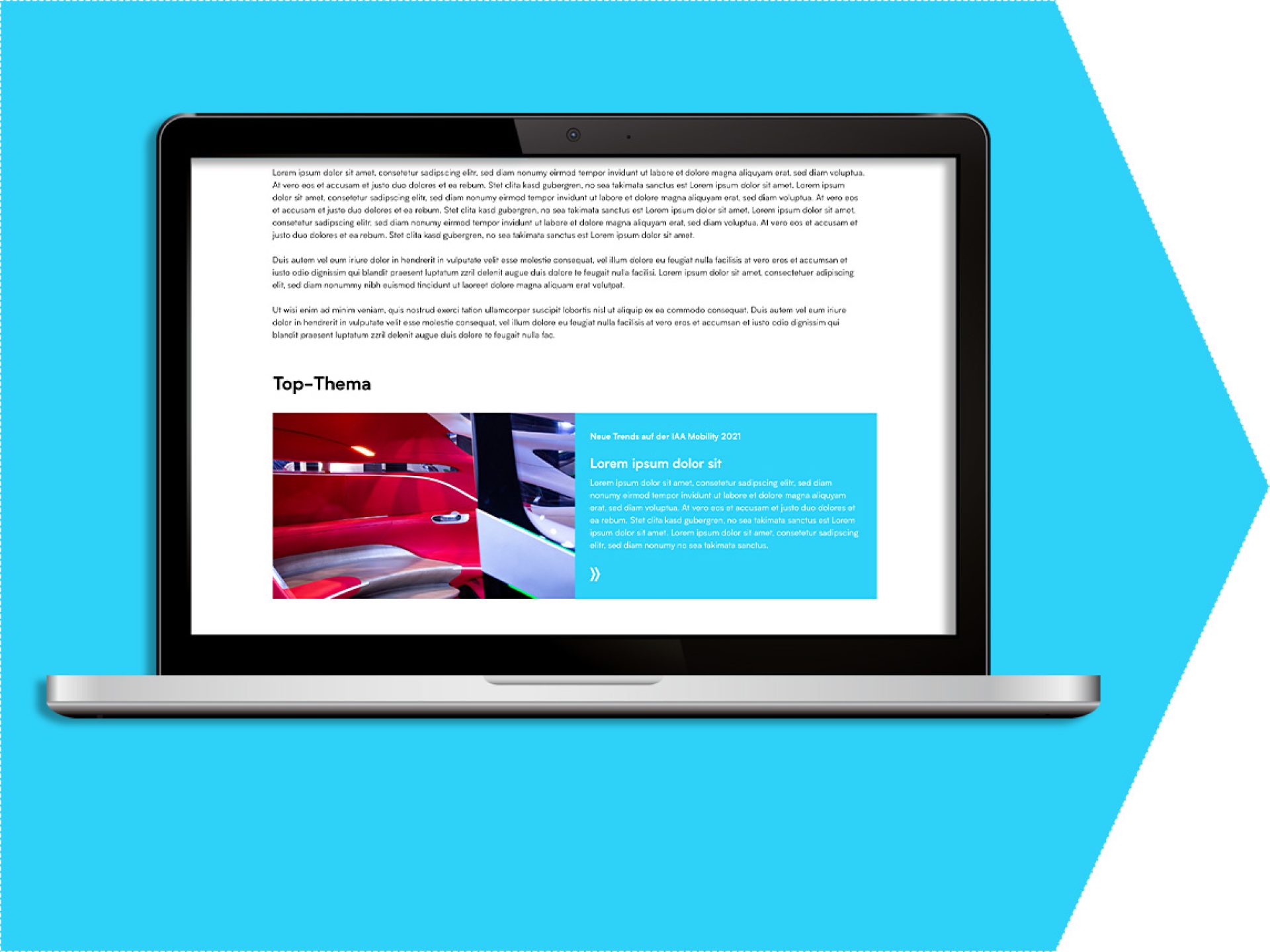 Main topic on the exhibitor profile (online)